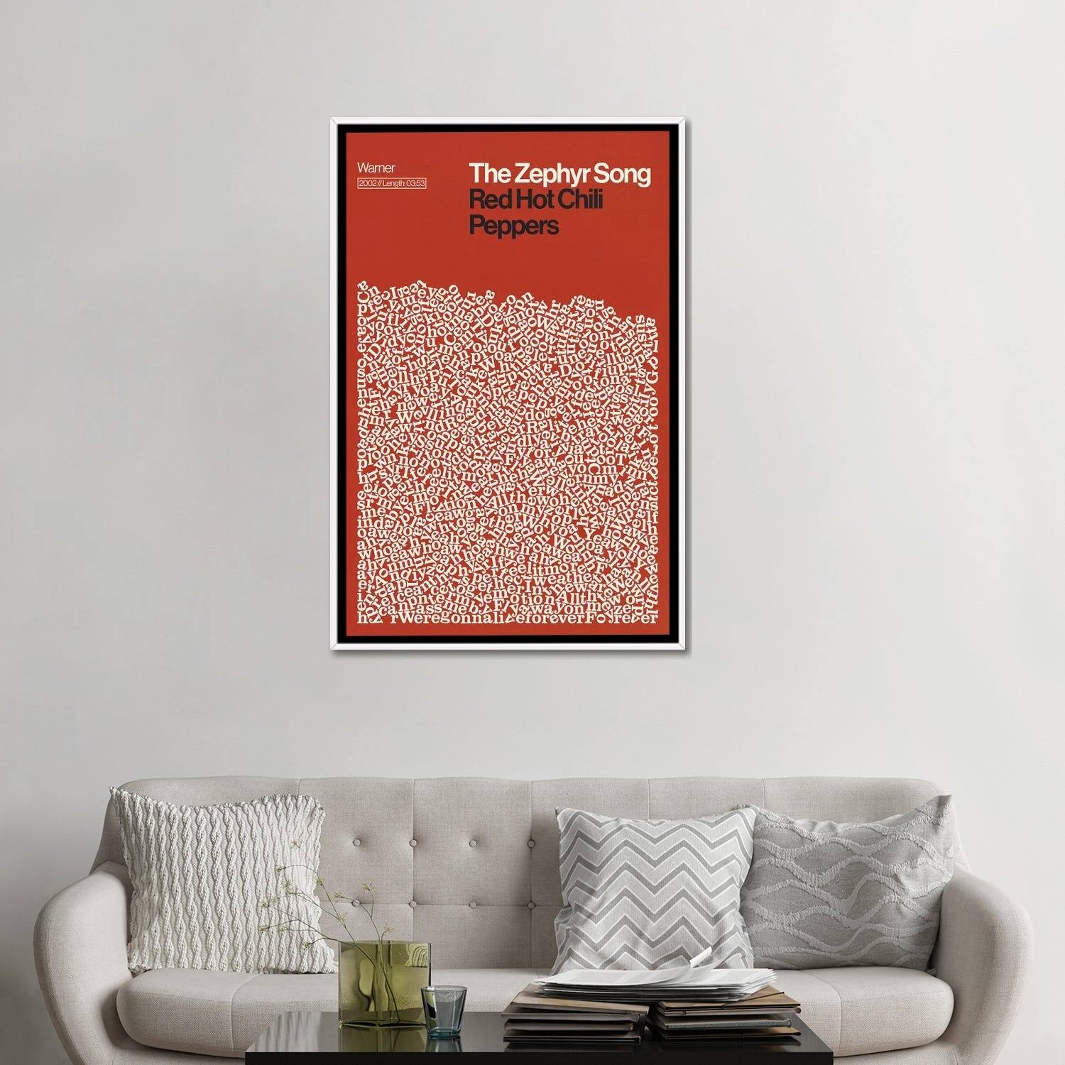 iCanvas "Zephyr Song By Red Hot Chili Peppers Lyrics Print" by Reign